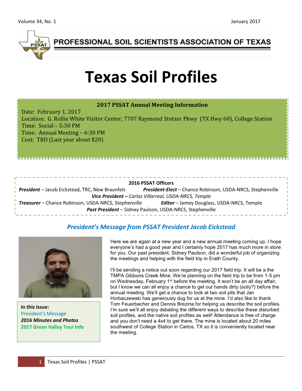 Texas Soil Profiles Vol. 34 No. 1