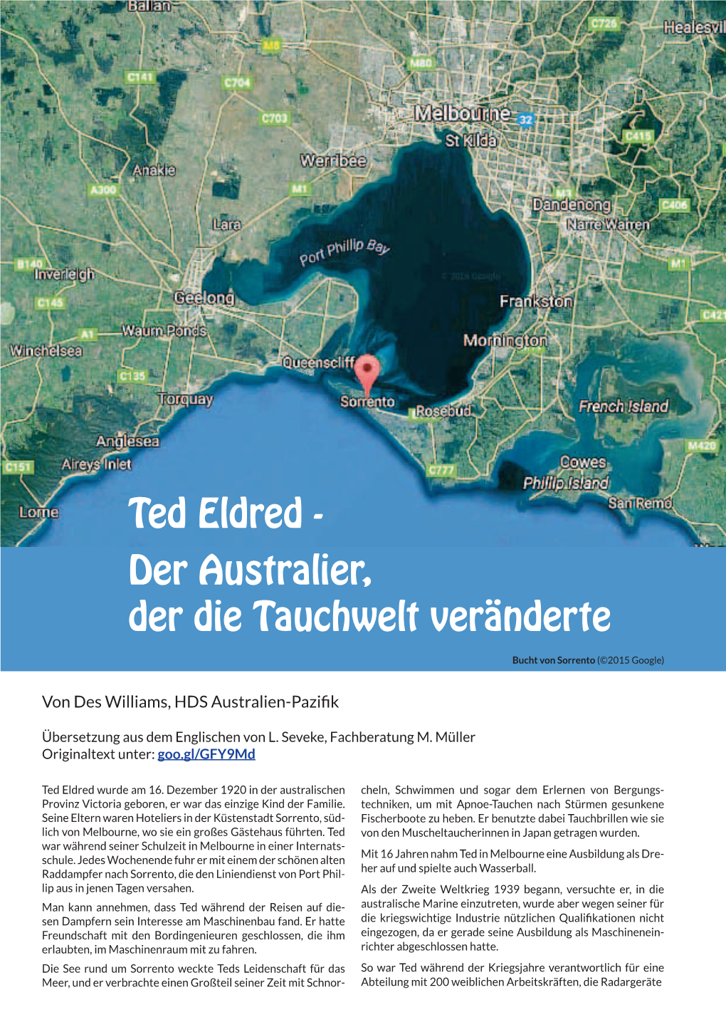 Ted Eldred - Der Australier, Der Die Tauchwelt Veränderte