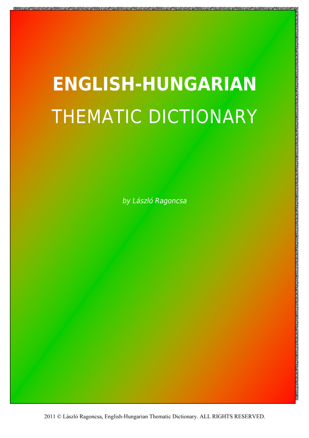 English-Hungarian Thematic Dictionary