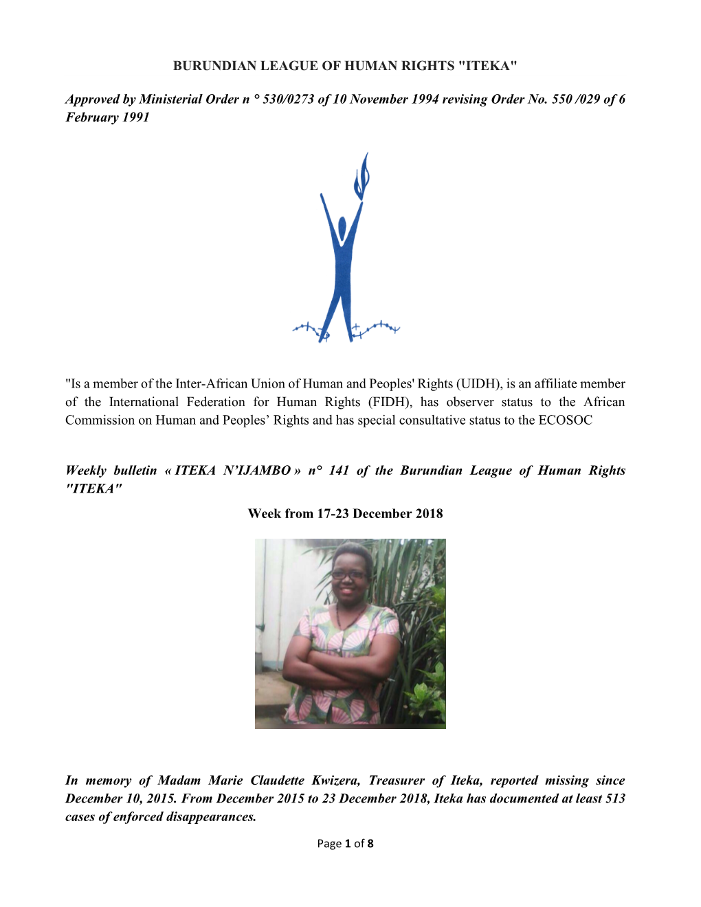 Burundian League of Human Rights "Iteka"