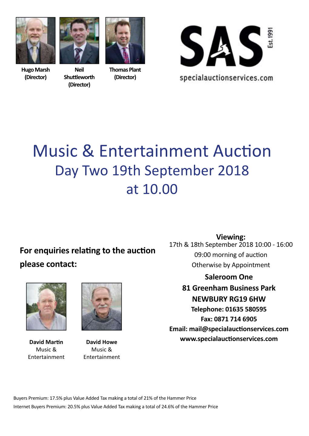 Music & Entertainment Auction