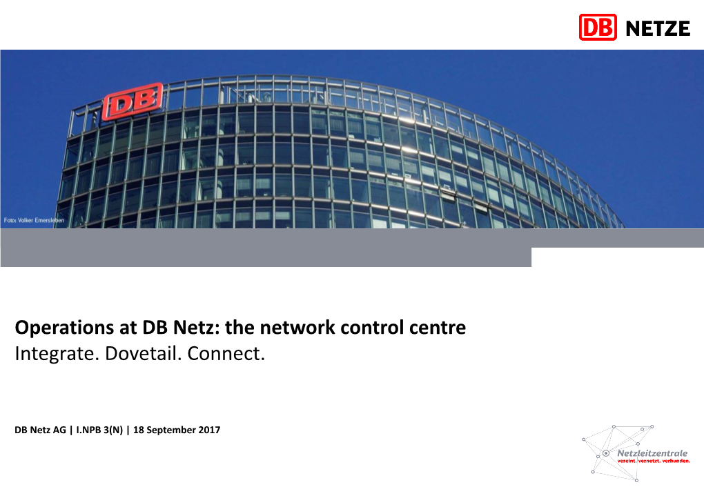 Der Betrieb Der DB Netz