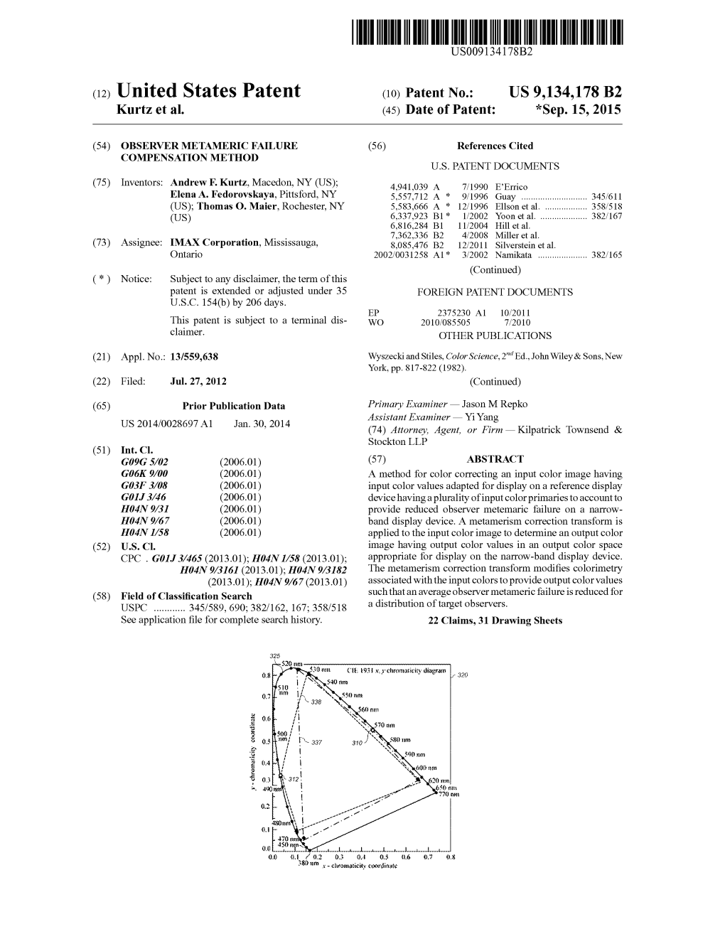 (12) United States Patent (10) Patent No.: US 9,134,178 B2 Kurtz Et Al
