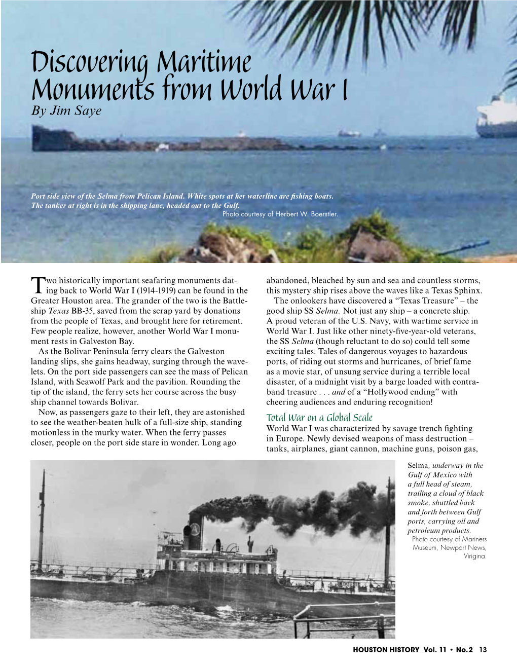 Discovering Maritime Monuments from World War I