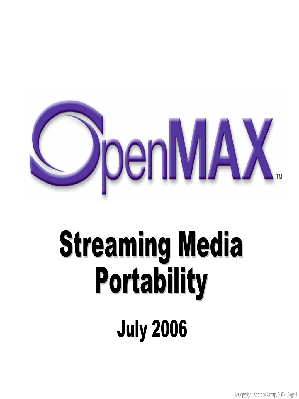 Openmax Overview