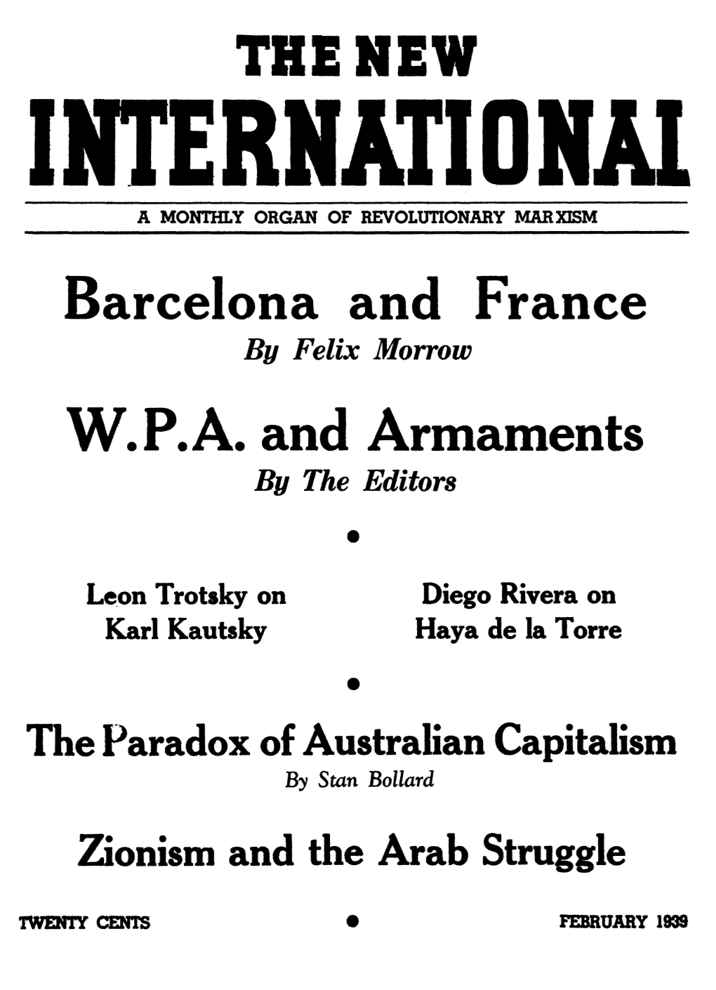 Taerew Barcelona and France W.P.A. and Armaments