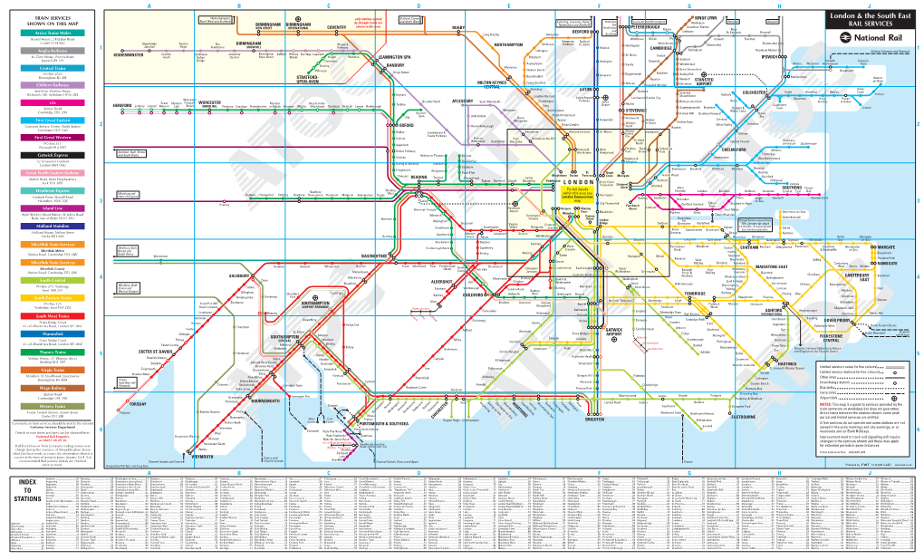 Map Which Shows Major London Rail Stations