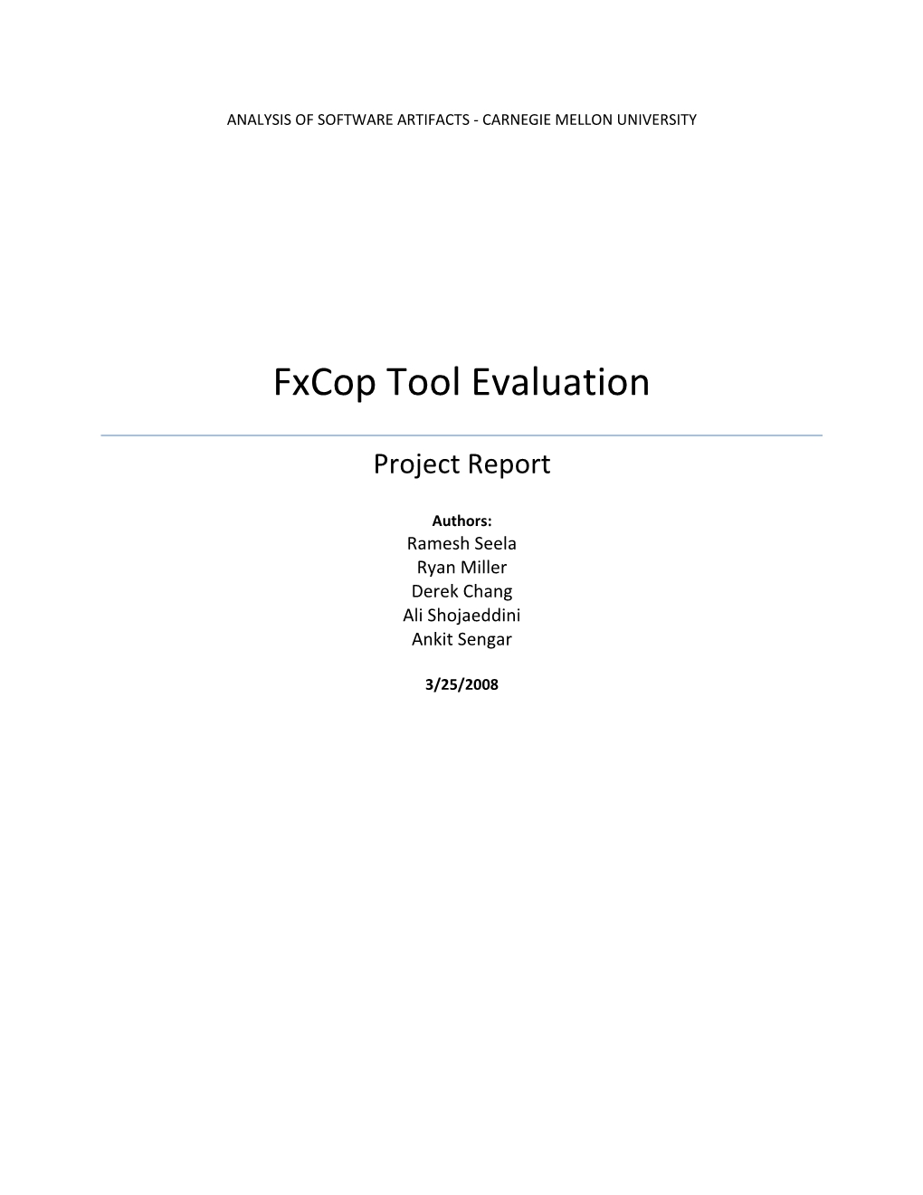 Fxcop Tool Evaluation