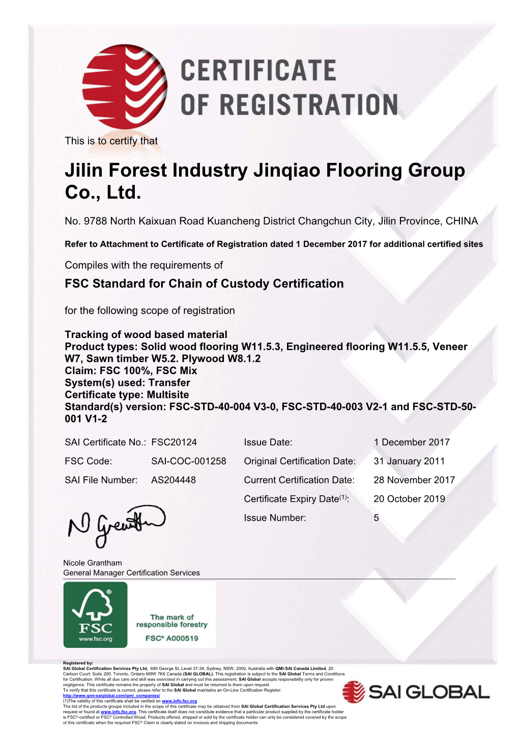 Jilin Forest Industry Jinqiao Flooring Group Co., Ltd