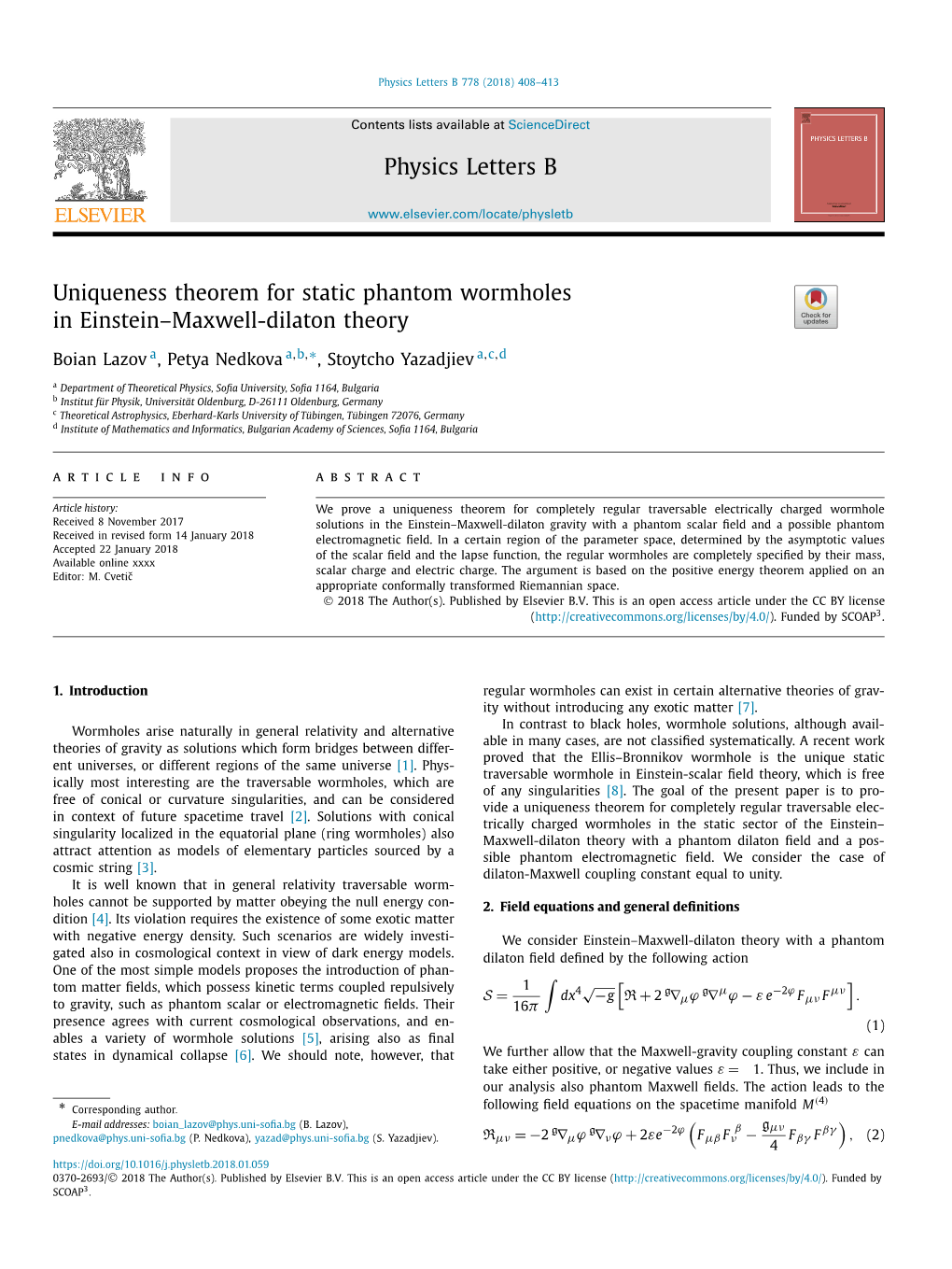 Uniqueness Theorem for Static Phantom Wormholes in Einstein