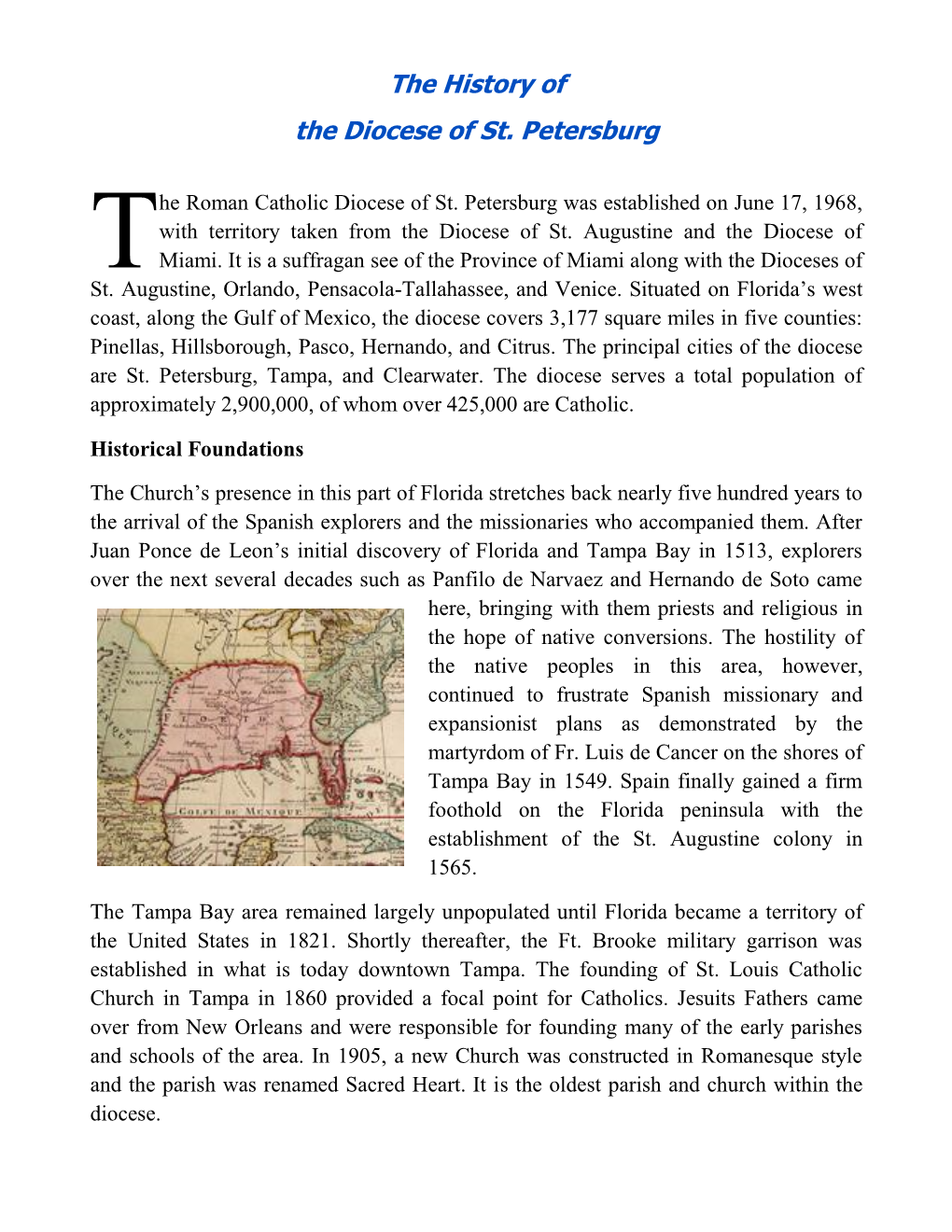 The History of the Diocese of St. Petersburg
