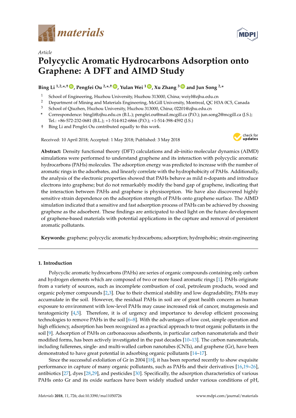 Polycyclic Aromatic Hydrocarbons Adsorption Onto Graphene: a DFT and AIMD Study