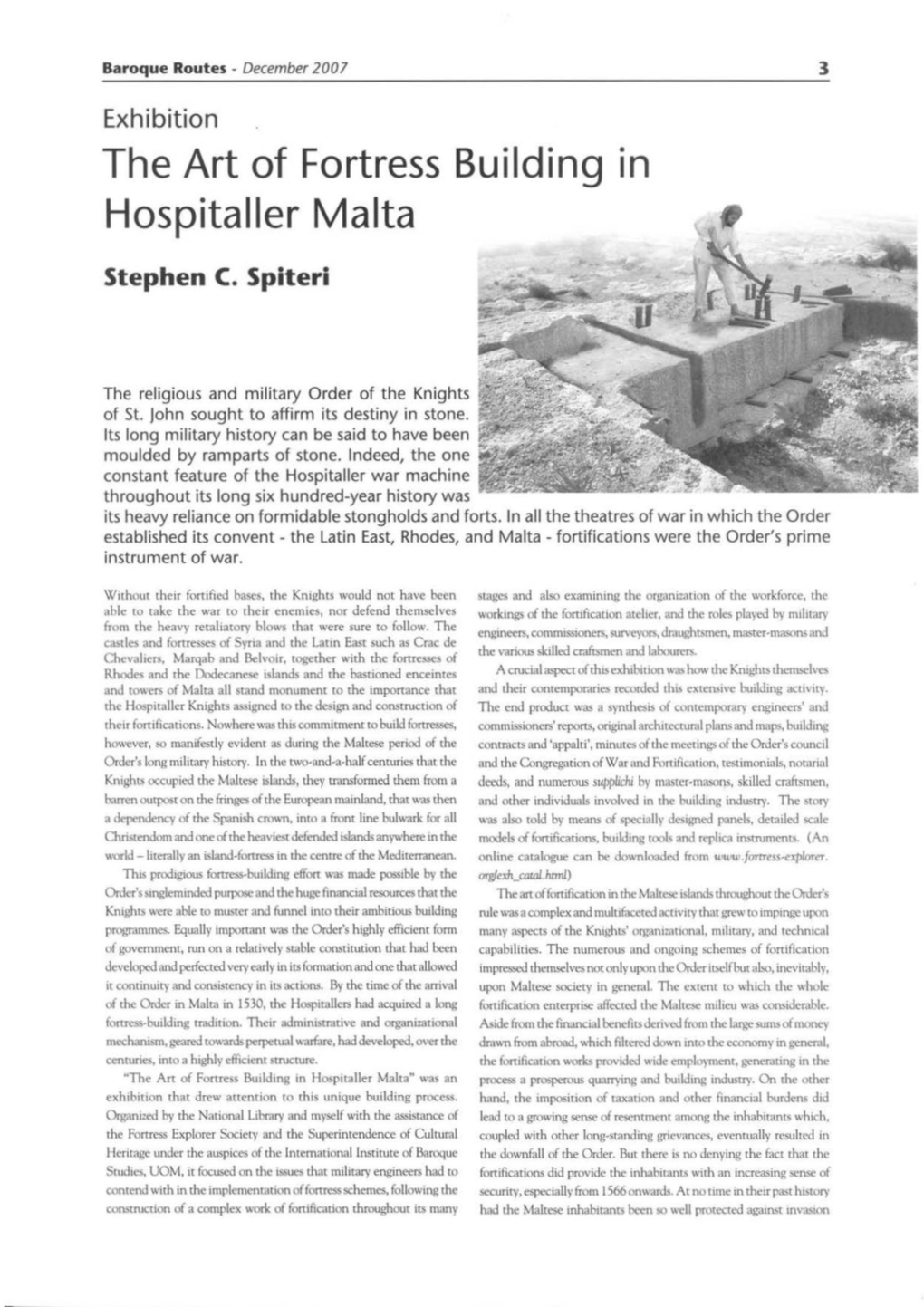 The Art of Fortress Building in Hospitaller Malta