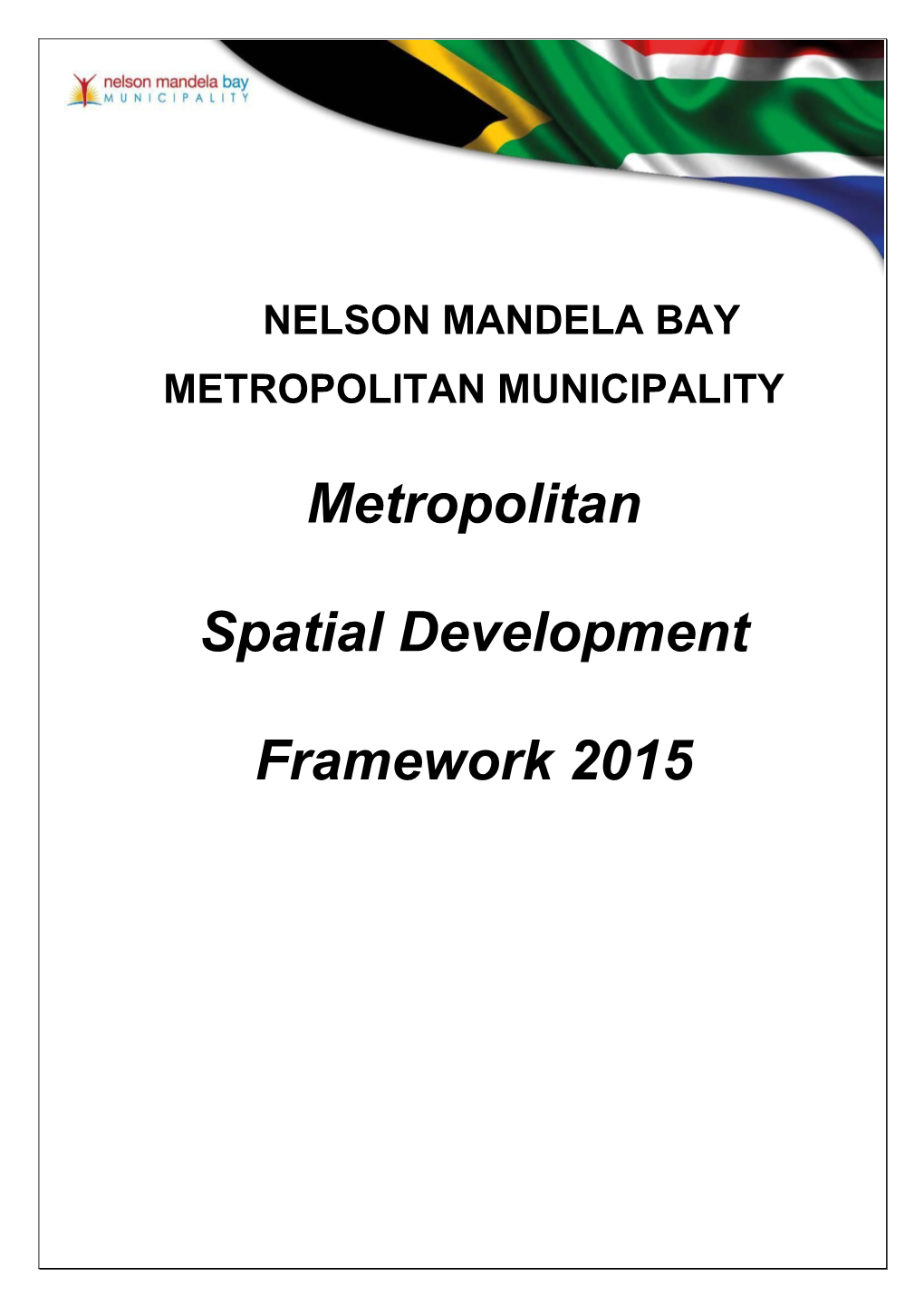 Metropolitan Spatial Development Framework 2015