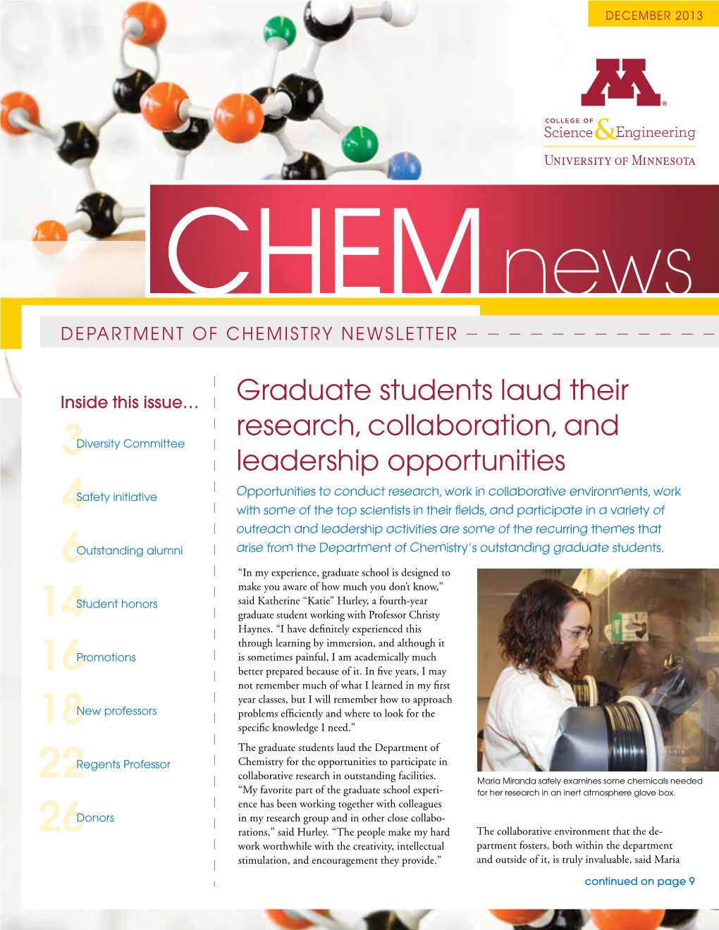 Graduate Students Laud Their Research, Collaboration, and Diversity Committee 3 Leadership Opportunities