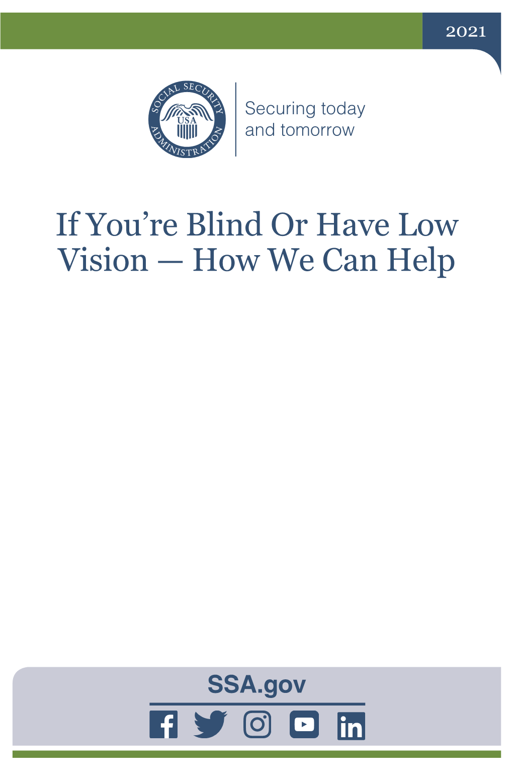 If You're Blind Or Have Low Vision — How We Can Help