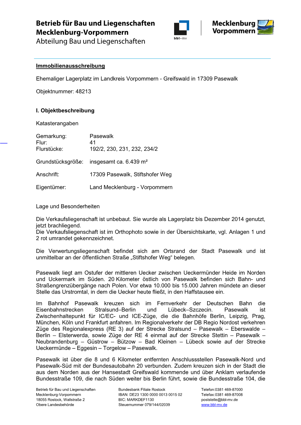 Betrieb Für Bau Und Liegenschaften Mecklenburg-Vorpommern Abteilung Bau Und Liegenschaften