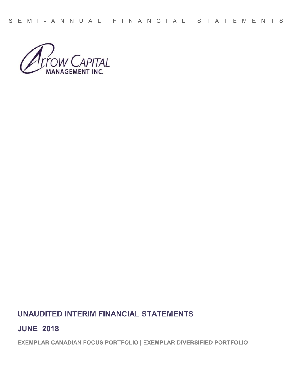 2018 Semi-Annual Financial Statements