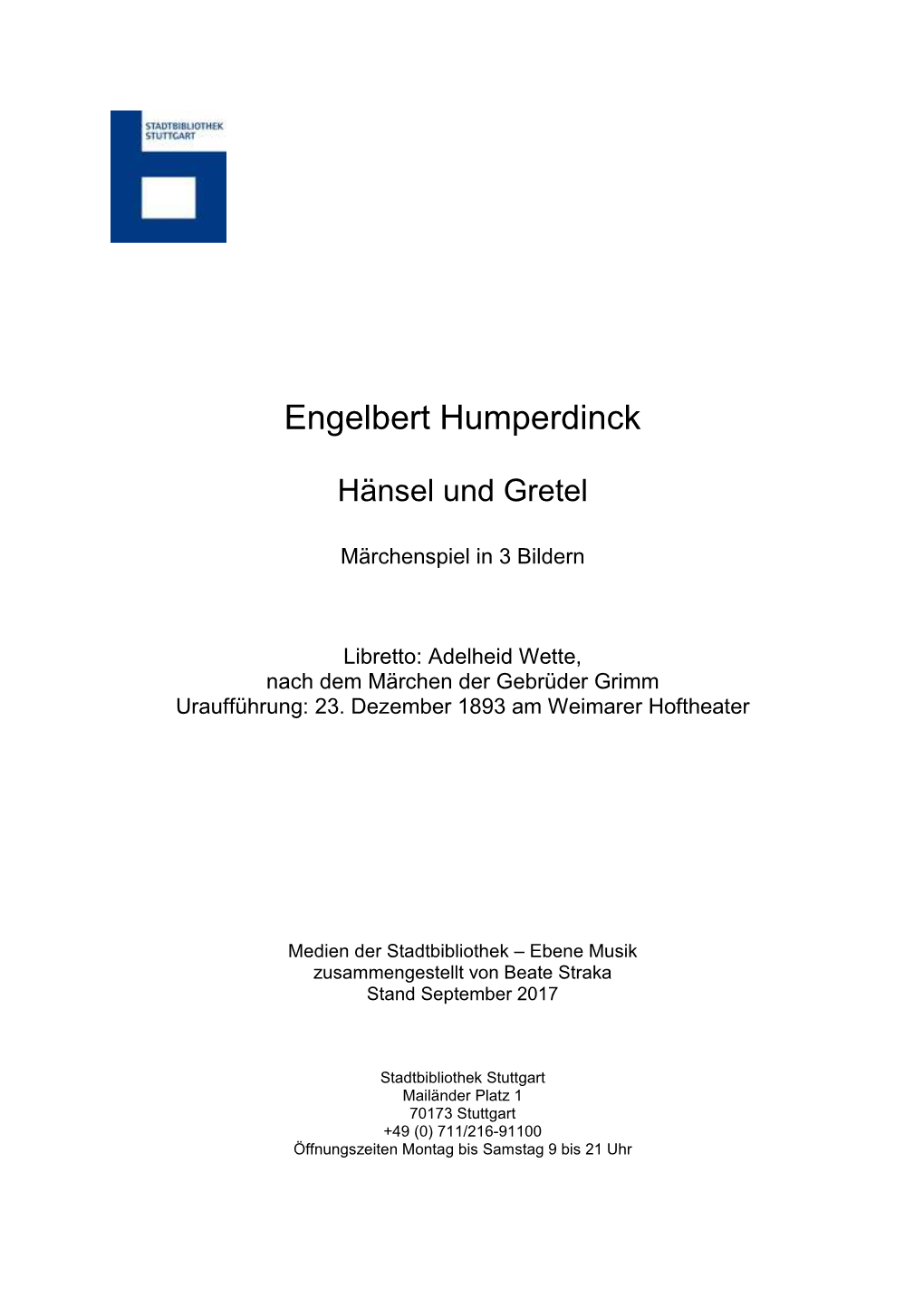 Hänsel Und Gretel