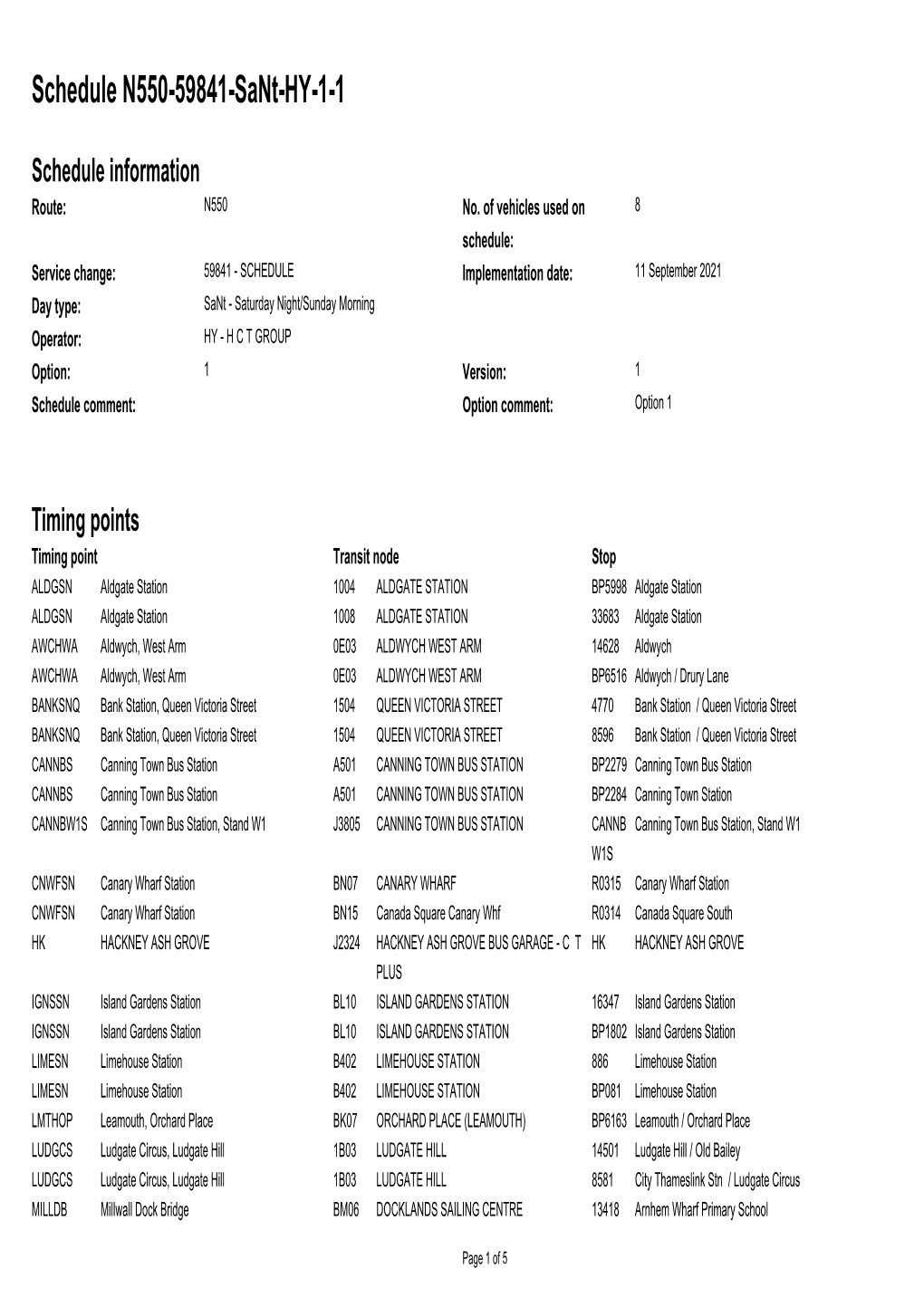 Standard Schedule N550-58599-Sant-HY-1-1