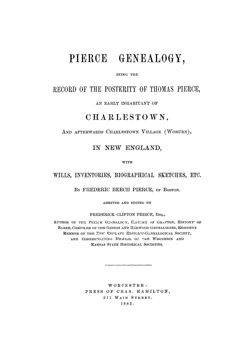 Pierce Genealogy