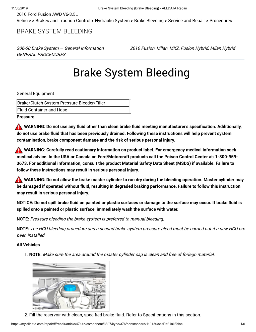 Brake System Bleeding