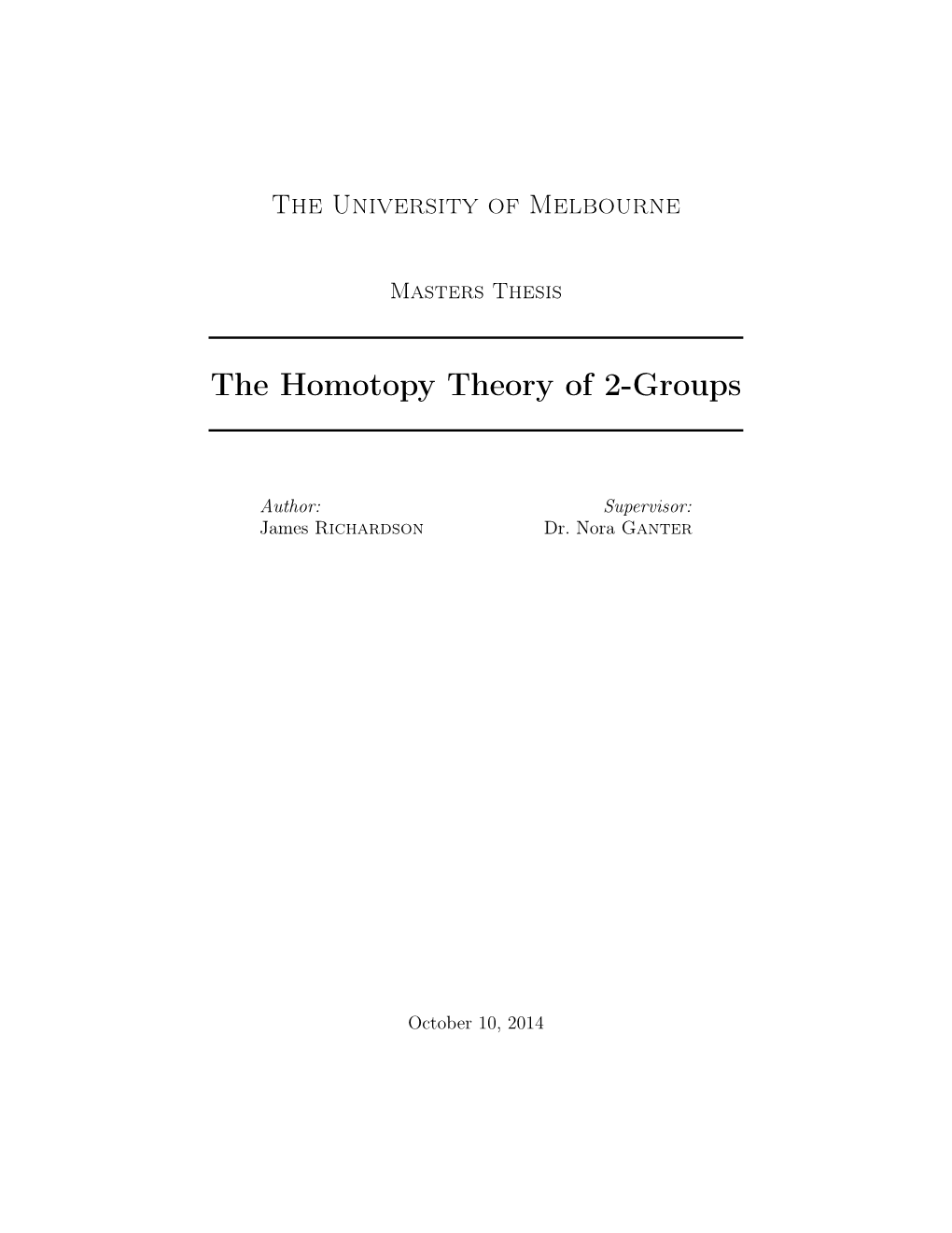 The Homotopy Theory of 2-Groups