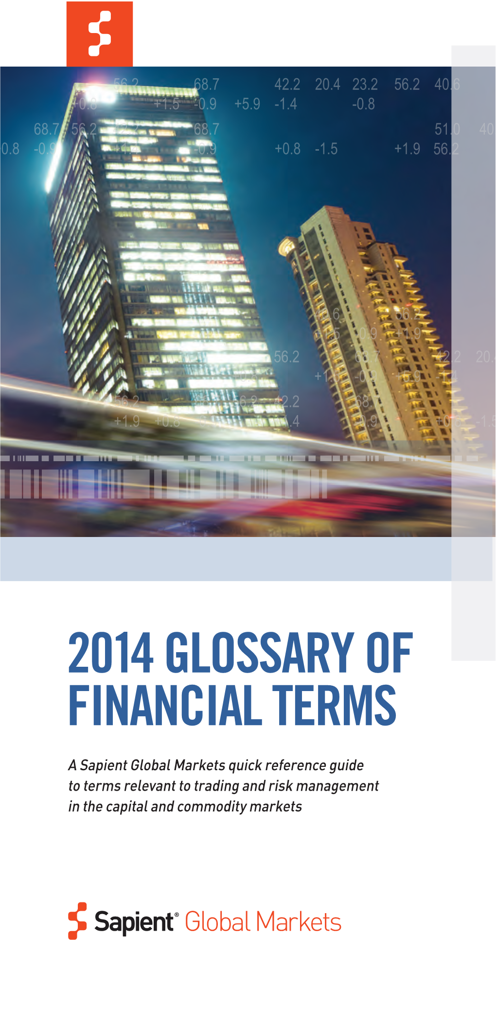 2014 Glossary of Financial Terms