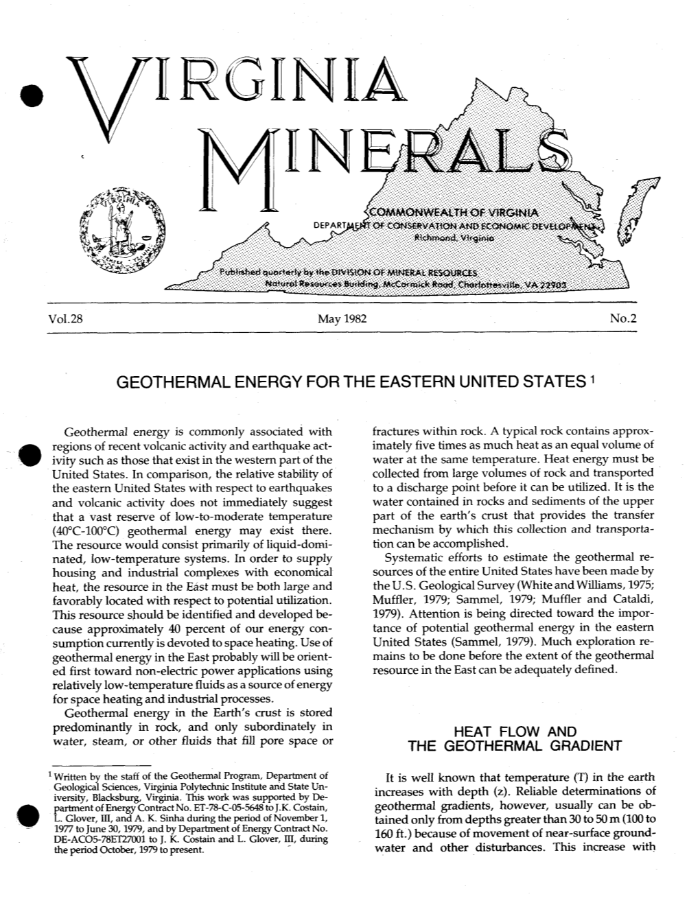 Geothermal Energy for the Eastern United States 1