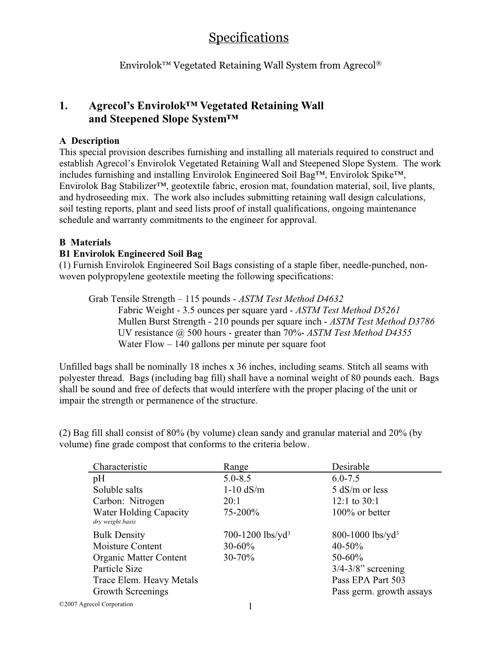 Envirolok Vegetated Retaining Wall System from Agrecol