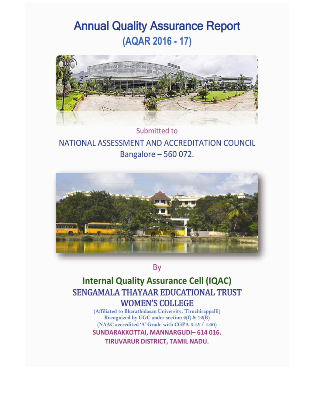 2. Annual Quality Assurance Report