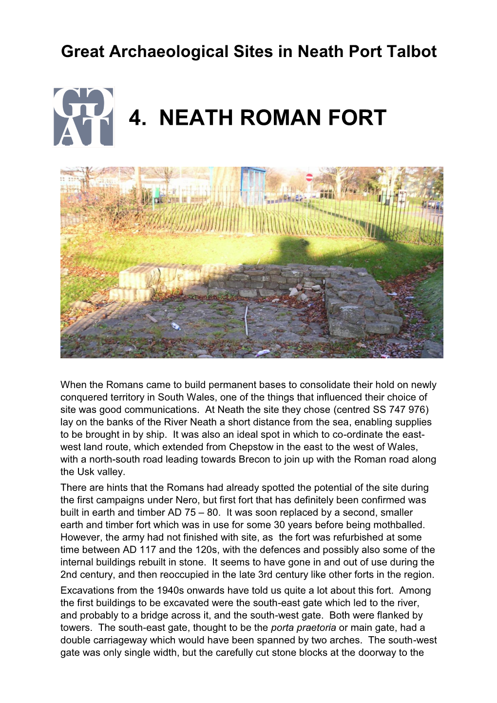 4. Neath Roman Fort