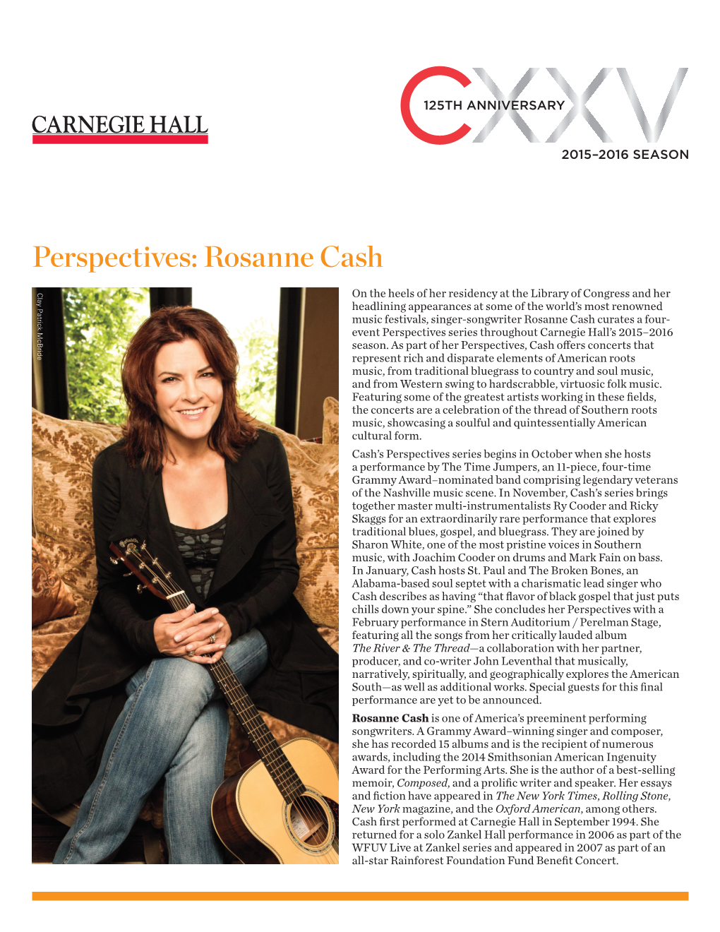 Perspectives: Rosanne Cash