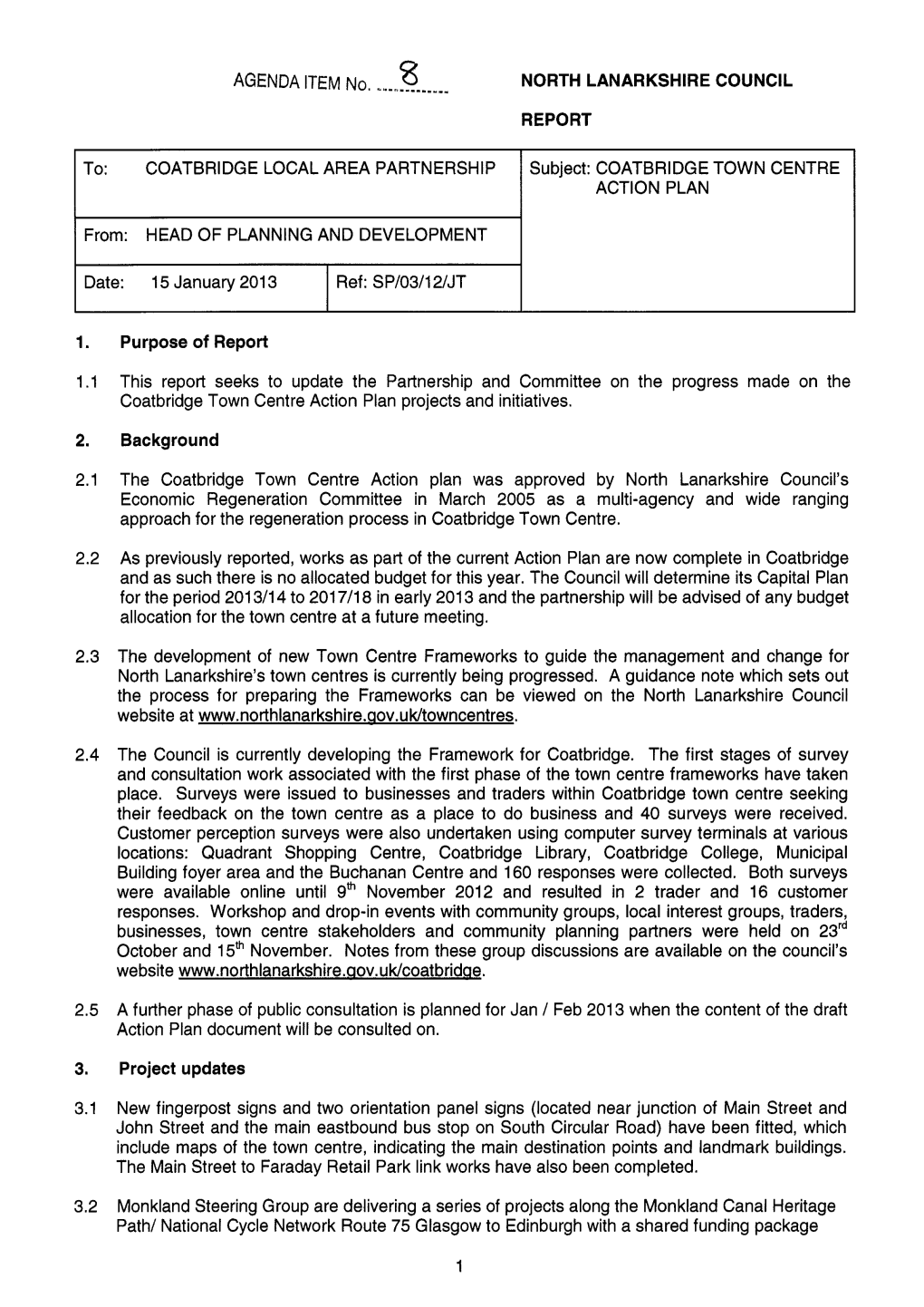 Coatbridge Town Centre Action Plan