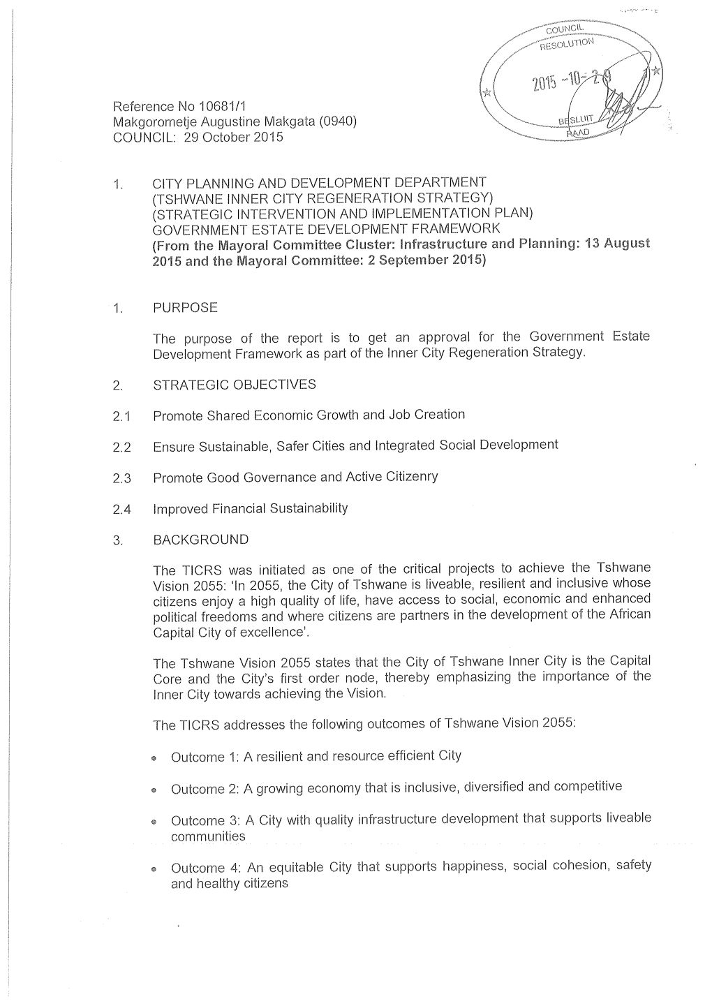 The Government Estate Development Framework