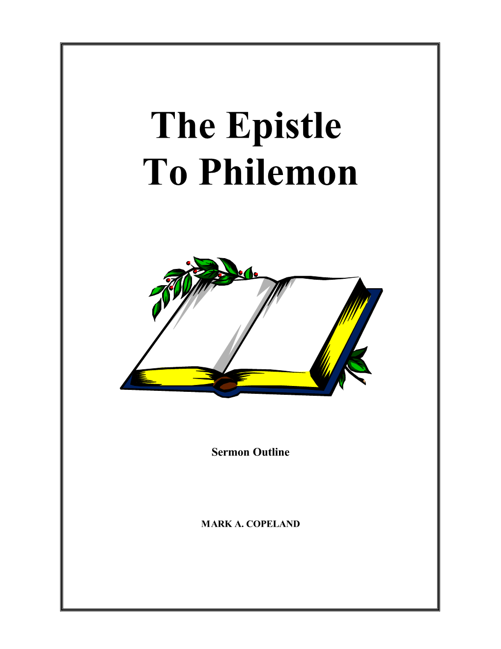 The Epistle to Philemon
