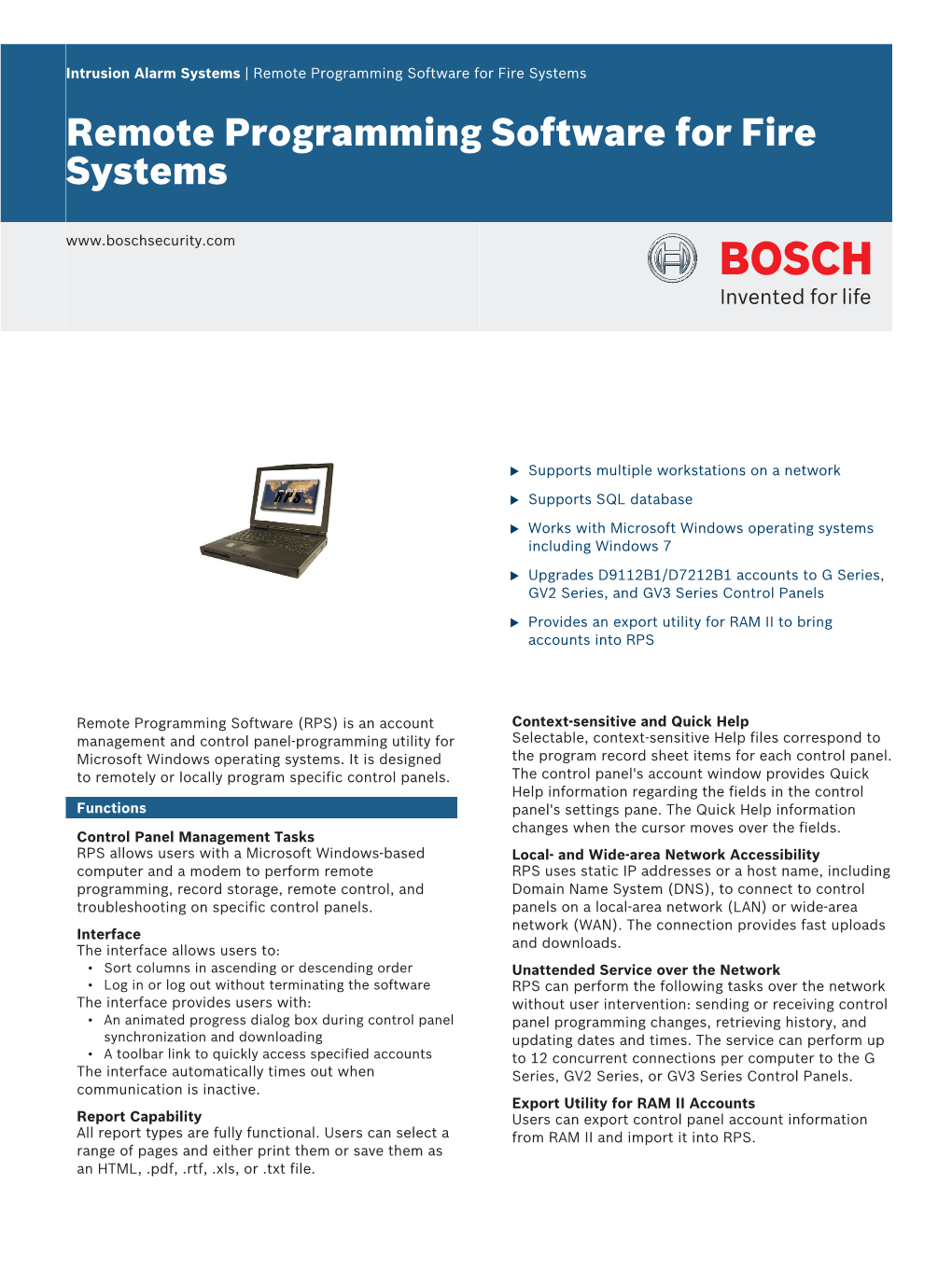Remote Programming Software for Fire Systems Remote Programming Software for Fire Systems
