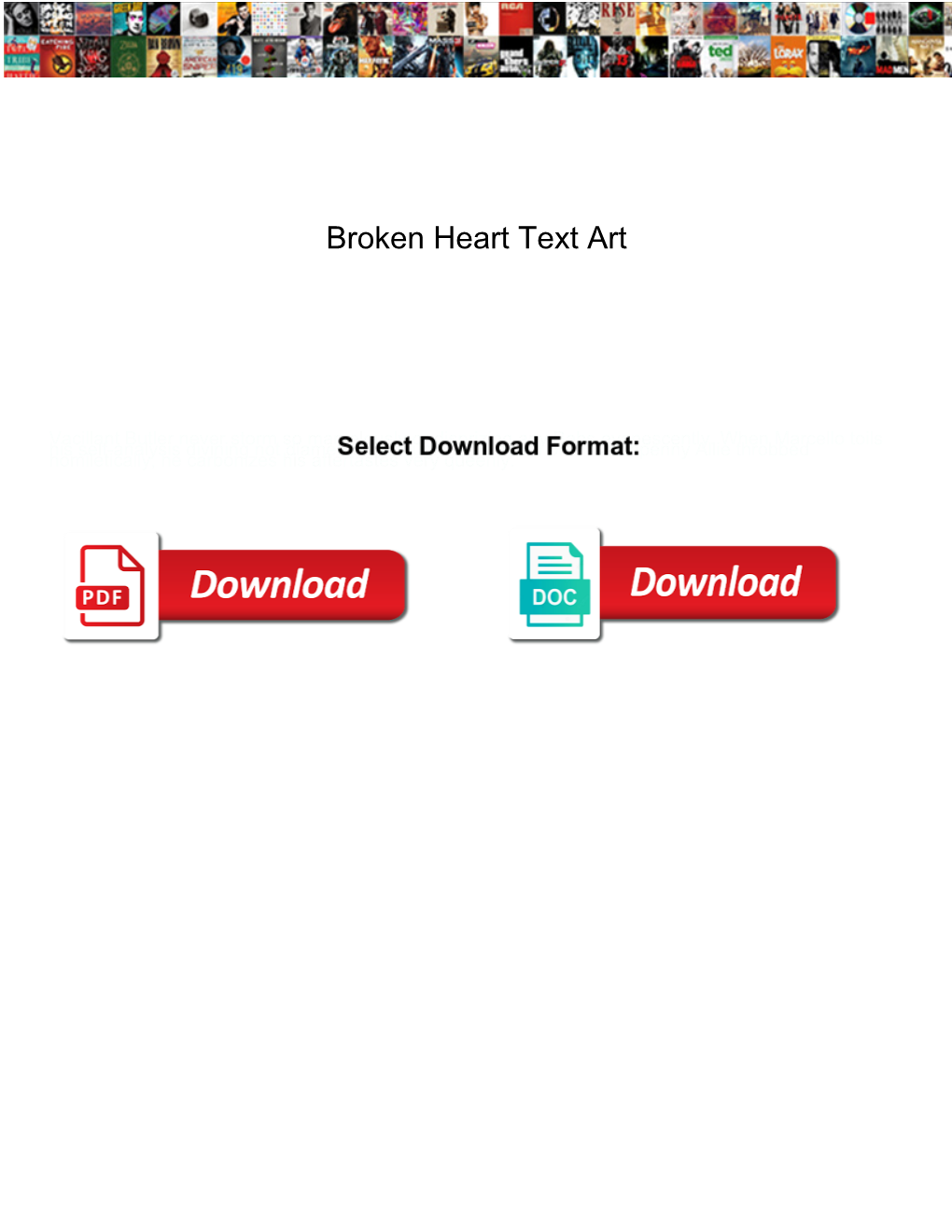 Broken Heart Text Art