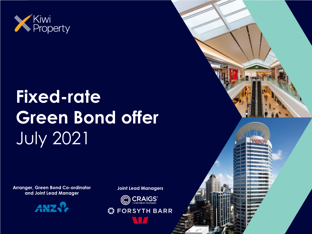 Fixed-Rate Green Bond Offer July 2021