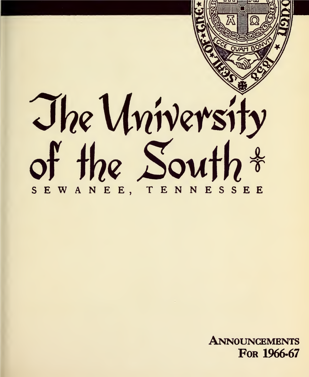 College of Arts and Sciences Catalog and Announcements, 1963-1966