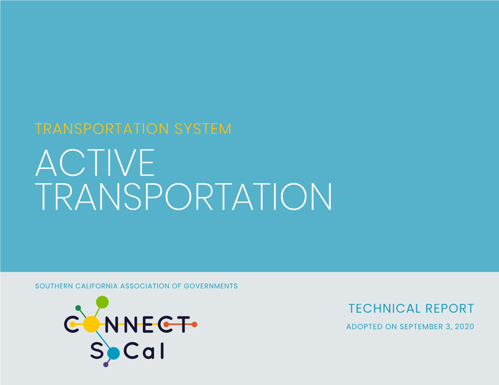 Final Connect Socal Active Transportation Technical Report