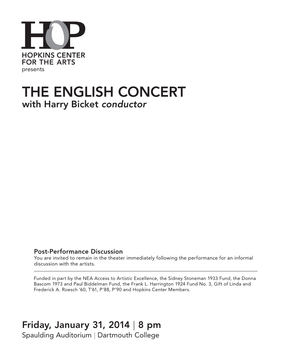 THE ENGLISH CONCERT with Harry Bicket Conductor