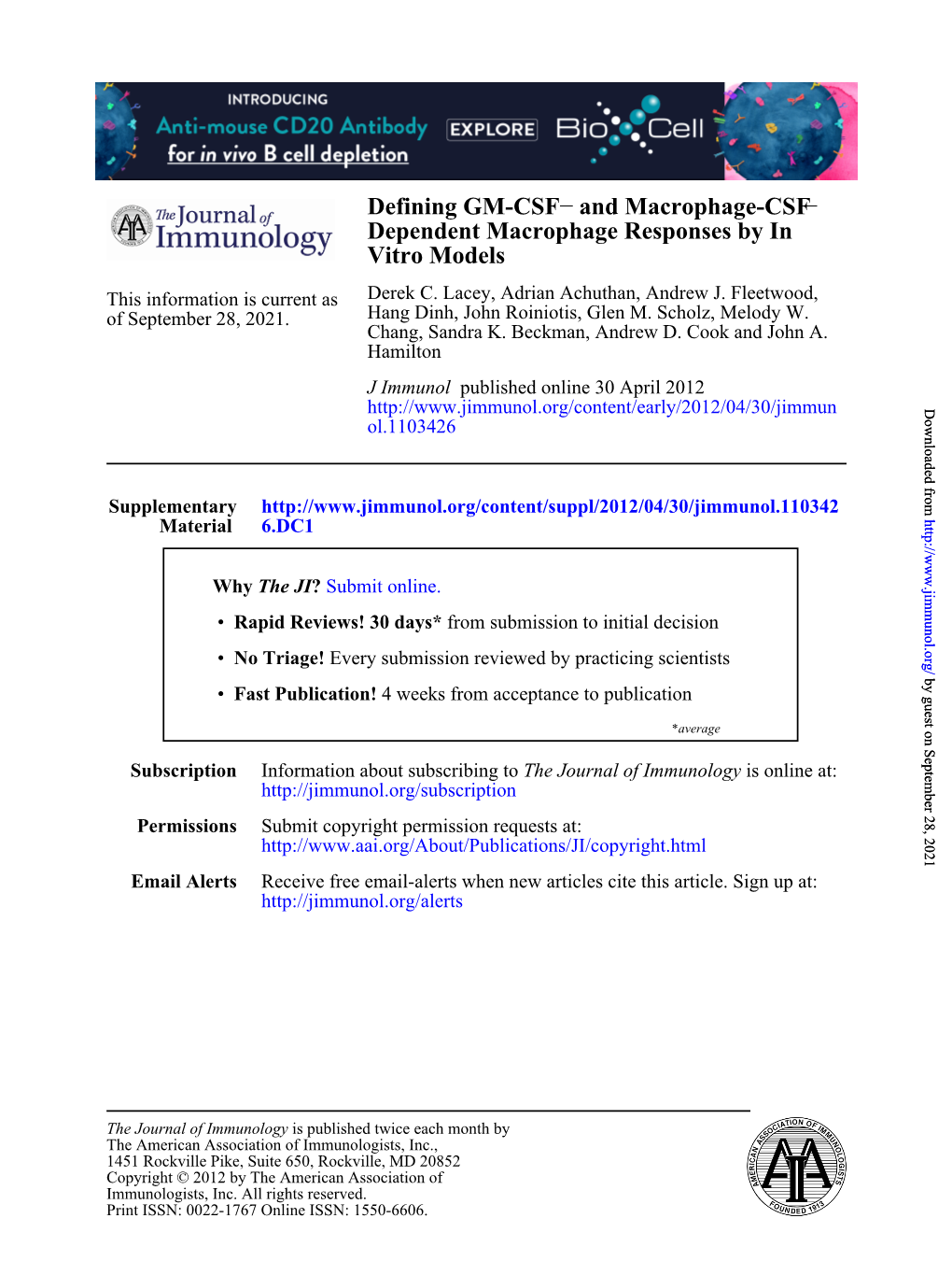 And Macrophage-CSF − Defining GM-CSF