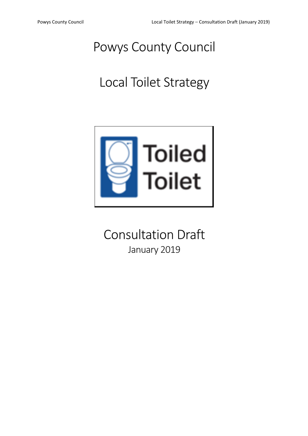 Powys County Council Local Toilet Strategy Consultation Draft