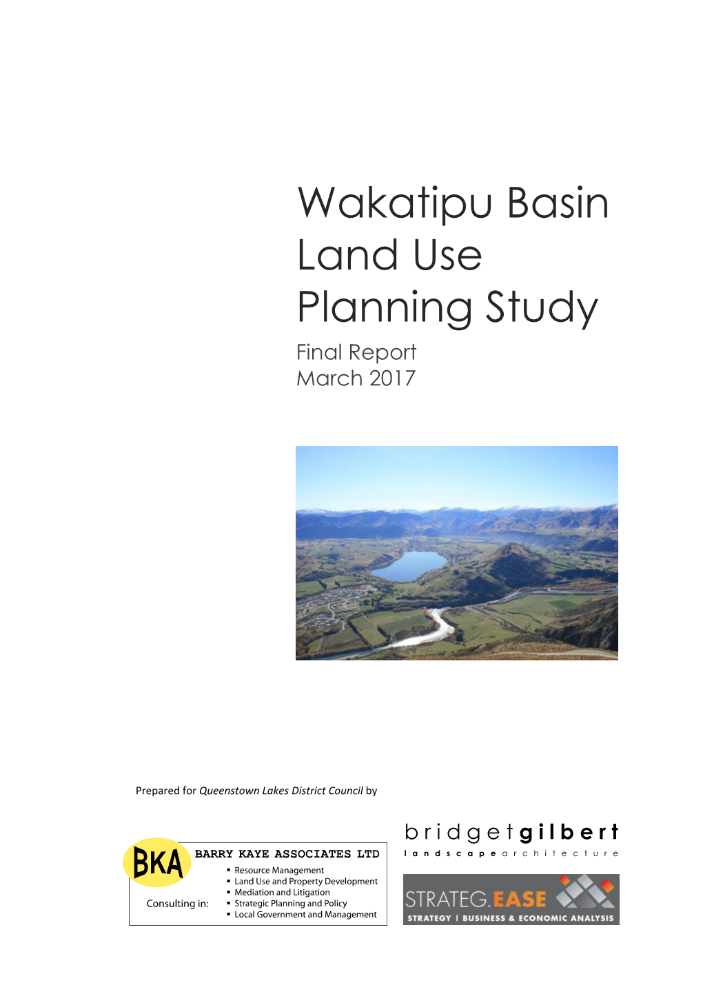 Wakatipu Basin Land Use Planning Study | Final Report