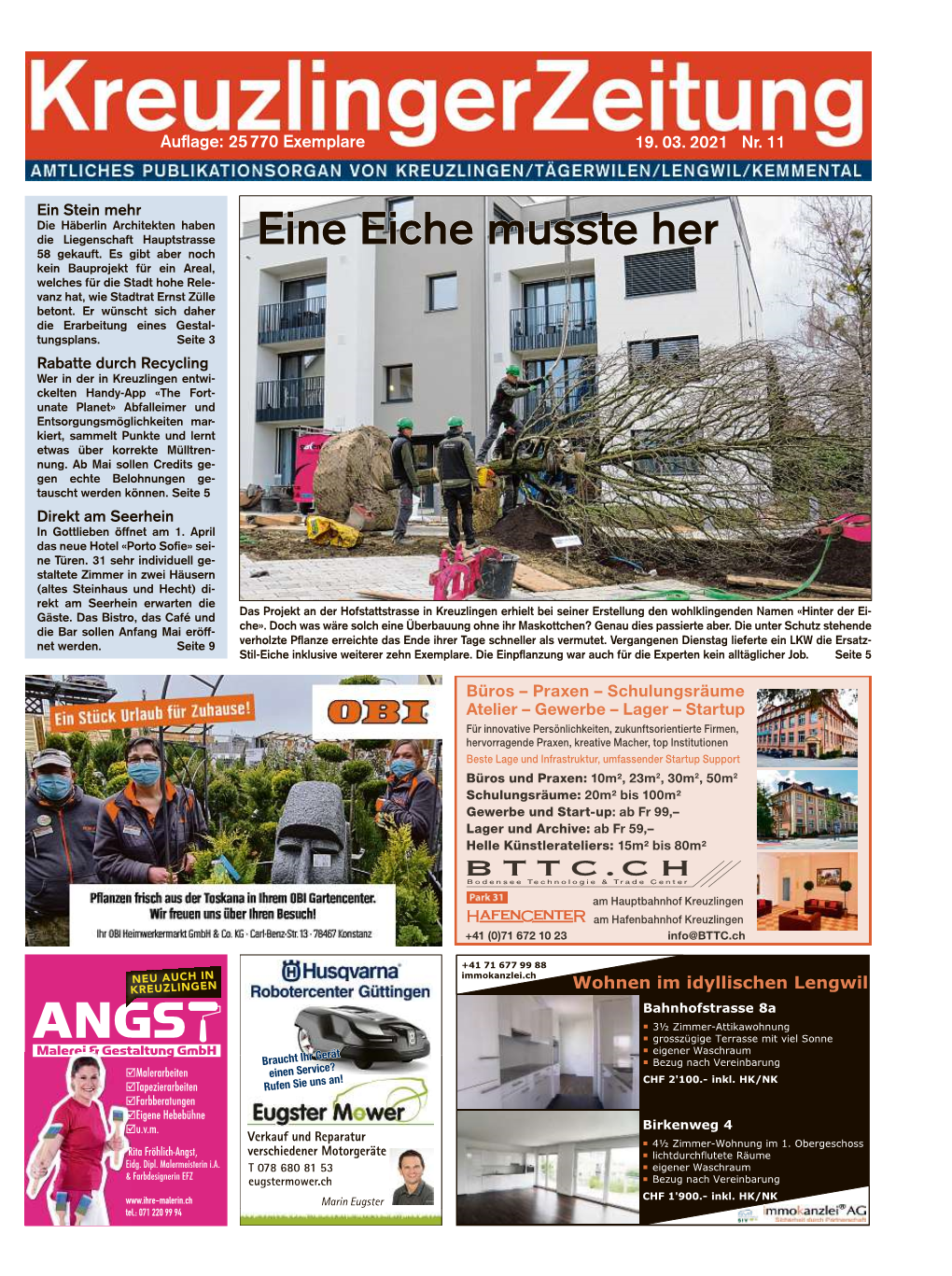 KREUZLINGEN/THURGAU Kreuzlingerzeitung • Nr.11 •19