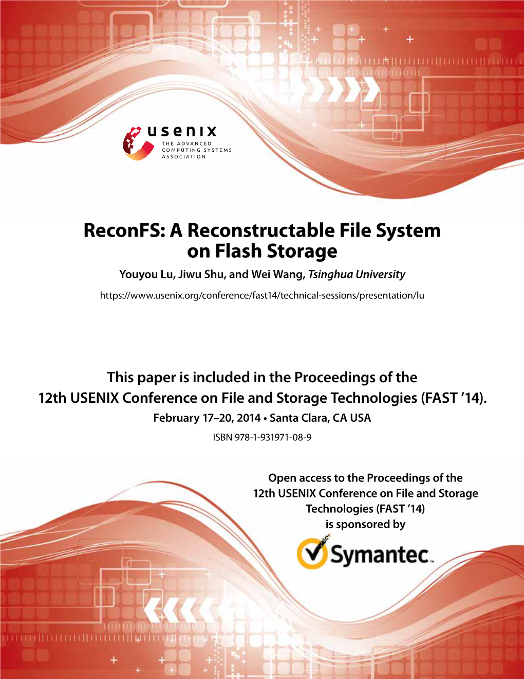 A Reconstructable File System on Flash Storage