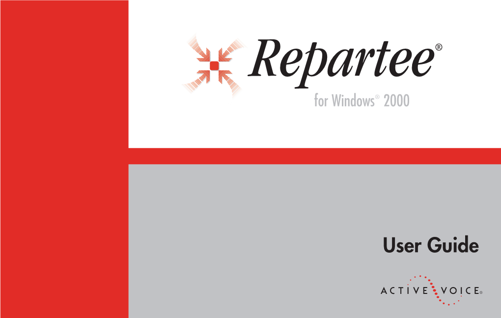 Repartee for Windows 2000 User Guide