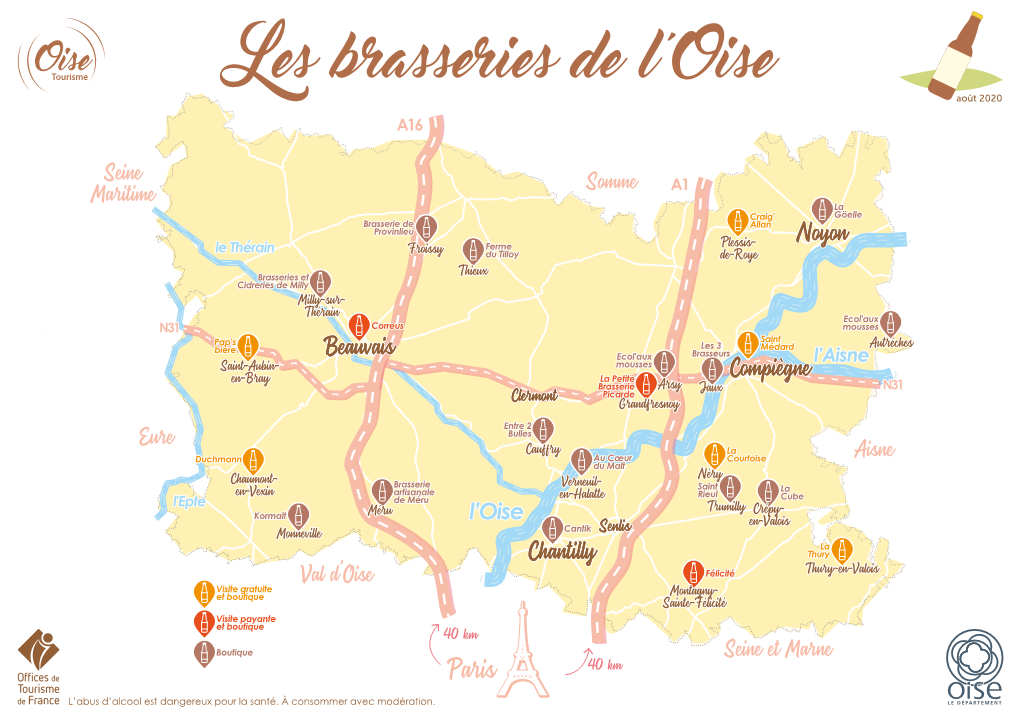 Les Brasseries De L'oise Août 2020 A16 Seine Maritime Somme A1 La