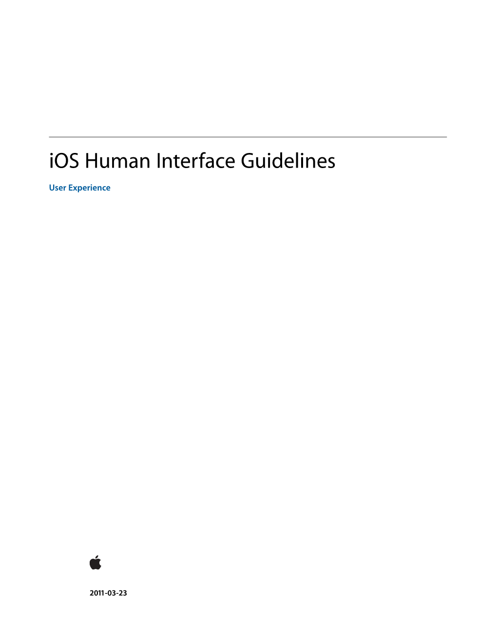 Ios Human Interface Guidelines